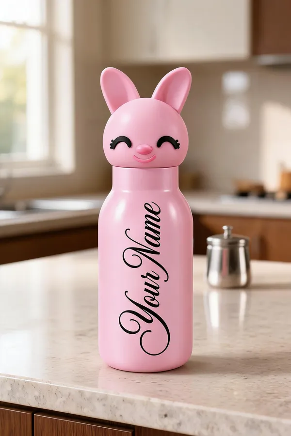 Pink_Bunny_Character_Water_Bottle_For_Kids