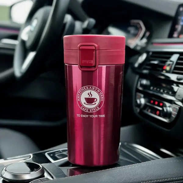 Metallic_Red_Personalised_Travel_Tumbler_With_Flip_Lid