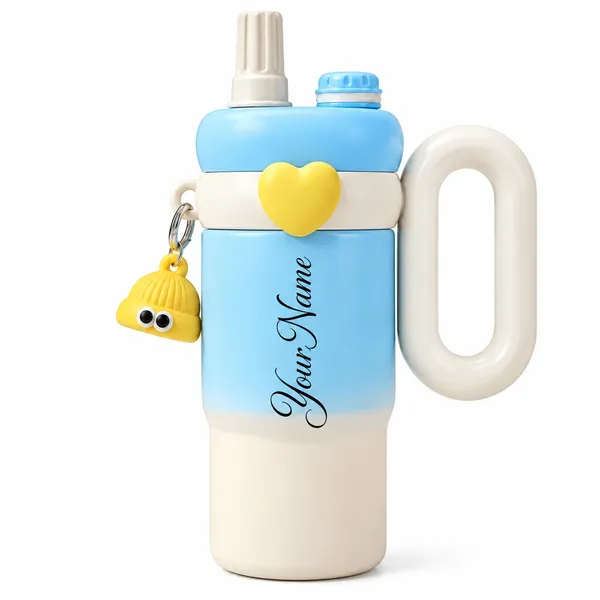 Blue_And_White_Handled_Character_Charm_Water_Bottle_For_Kids