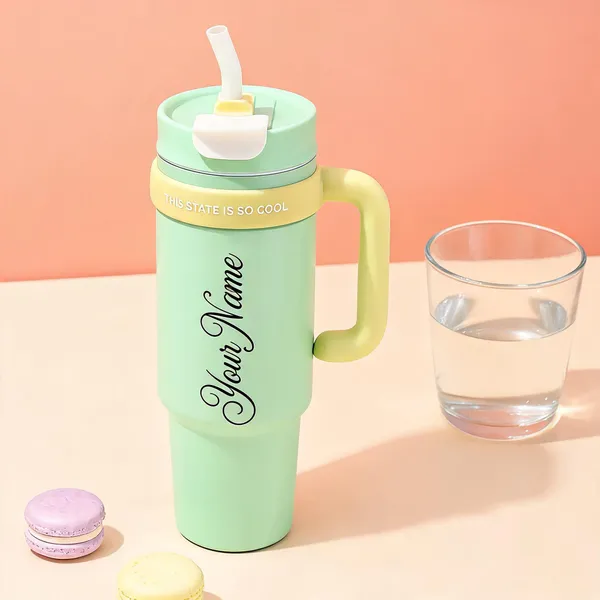 Mint_Green_Personalised_Name_Script_Handled_Straw_Tumbler