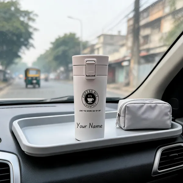 White_Printed_Personalised_Travel_Tumbler_With_Flip-Lock_Lid