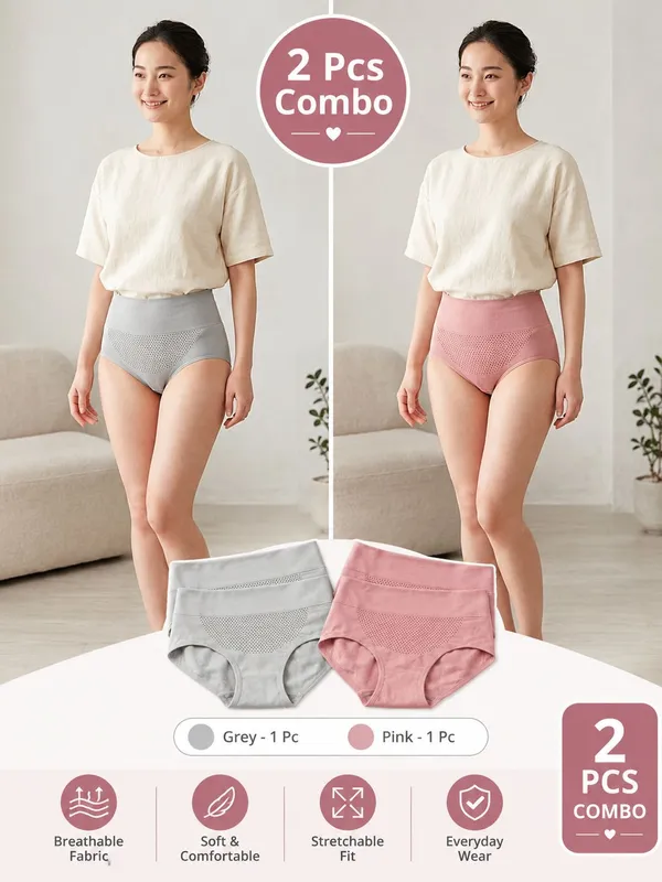 MARUTIEE_X_Women_Hipster_Grey,_Pink_Panty_()