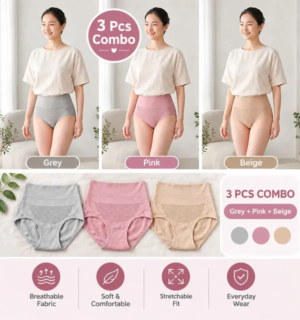 MARUTIEE_X_Women_Hipster_Grey,_Pink,_Beige_Panty_()