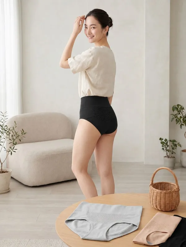MARUTIEE_X_Women_Hipster_Beige,_Black_Panty_()