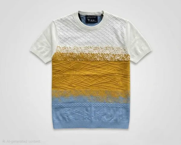 Multicolor_Pure_Cotton_Ombre_Round_Neck_T-Shirt_For_Men