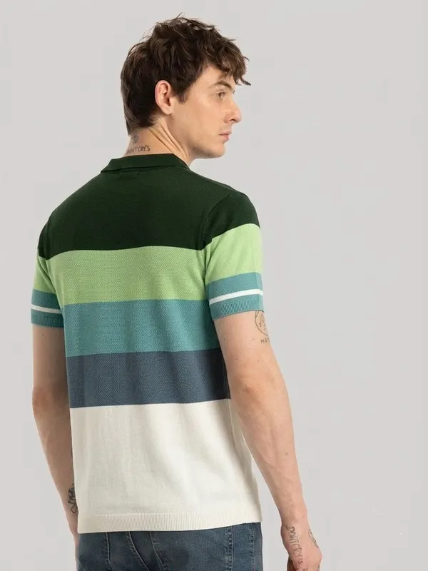 Multicolor_Pure_Cotton_Printed_Polo_Neck_T-Shirt_For_Men
