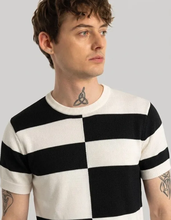 Multicolor_Pure_Cotton_Self_Design_Round_Neck_T-Shirt_For_Men