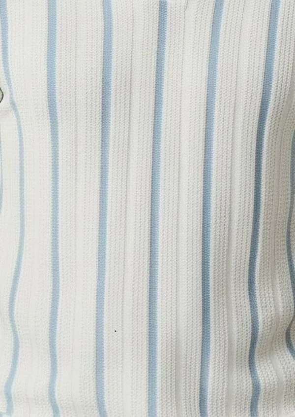White_&_Light_Blue_Pure_Cotton_Striped_Polo_Neck_T-Shirt_For_Men