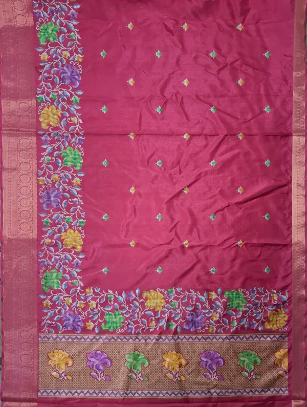 Pink_Polyester_Silk_Floral_Woven_Printed_Saree_For_Women