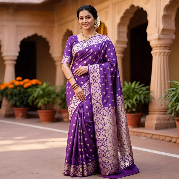 Purple_Poly_Banarasi_Silk_Zari_Woven_Saree_For_Women