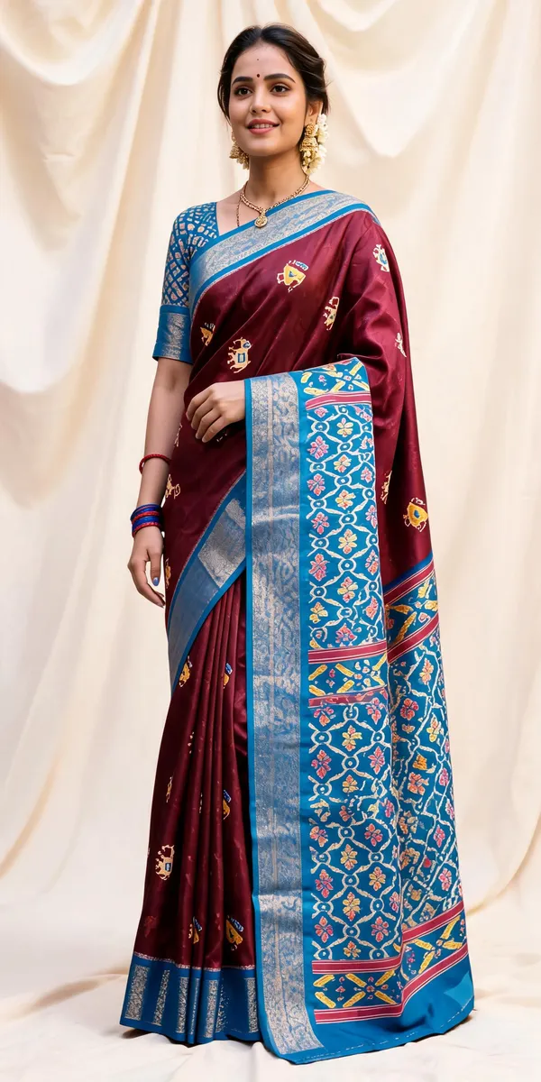 Maroon_Polyester_Silk_Printed_Ethnic_Saree_For_Women