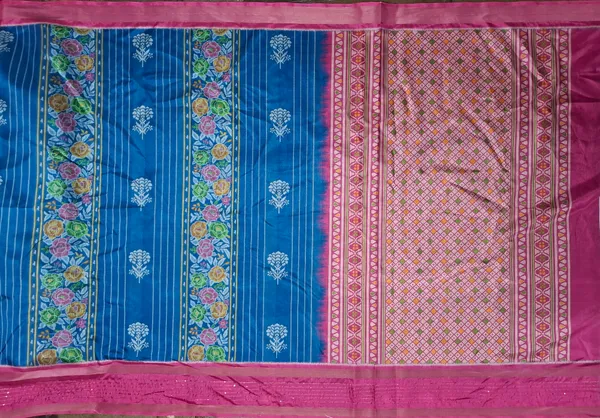 Blue_Poly_Cotton_Floral_Stripe_Printed_Saree_For_Women