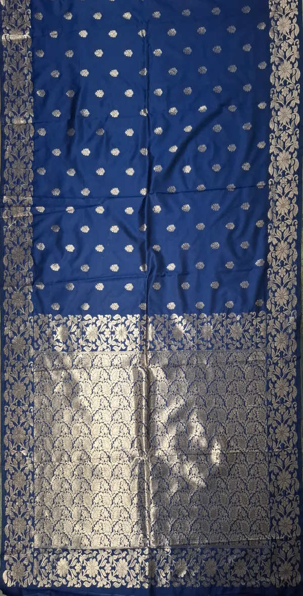 Blue_Poly_Banarasi_Silk_Woven_Buti_Saree_For_Women
