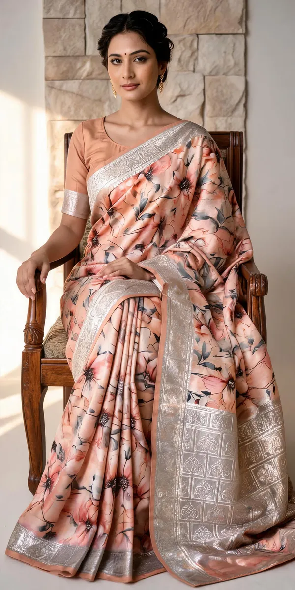 Peach_Polyester_Silk_Floral_Digital_Printed_Saree_For_Women