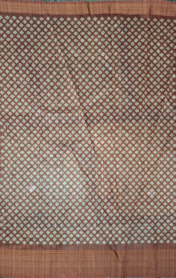 Brown_Polyester_Silk_Floral_Printed_Saree_For_Women