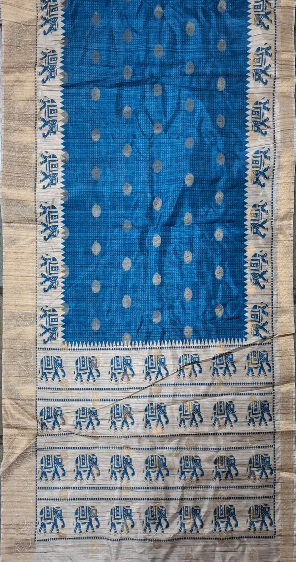 Blue_Polyester_Silk_Printed_Elephant_Motif_Saree_For_Women