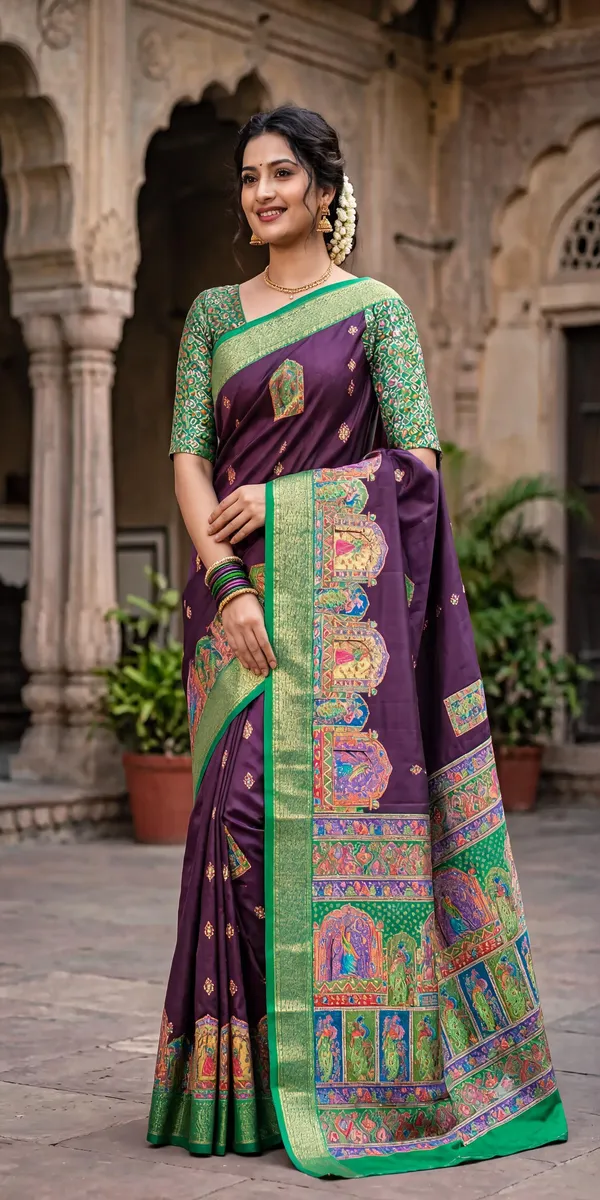 Purple_Polyester_Silk_Traditional_Woven_Saree_For_Women