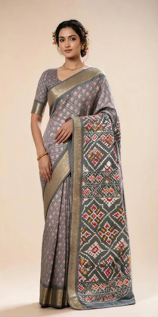 Grey_Polyester_Silk_Geometric_Printed_Saree_For_Women