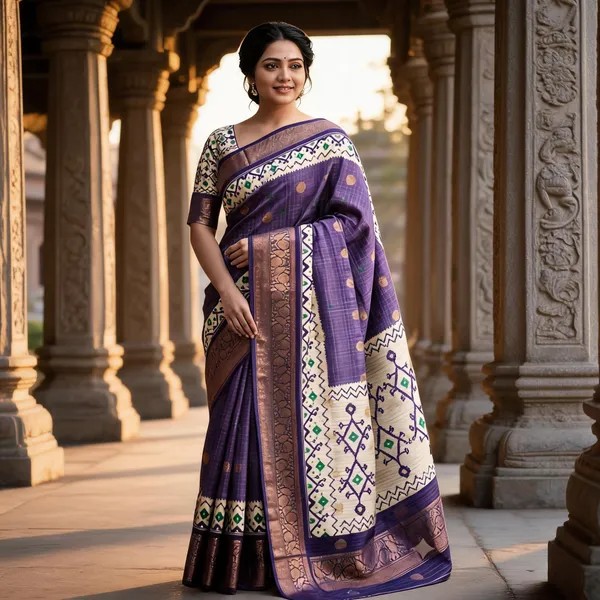 Purple_Polyester_Silk_Geometric_Woven_Saree_For_Women