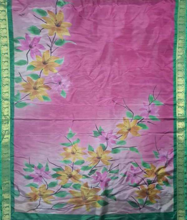 Pink_Polyester_Silk_Floral_Print_Saree_For_Women