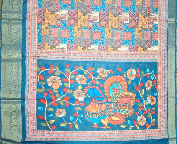 Blue_Polyester_Silk_Floral_Digital_Printed_Saree_For_Women