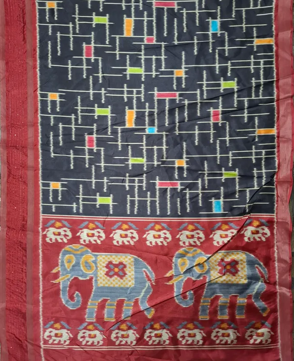 Black_Polyester_Silk_Geometric_Print_Saree_For_Women