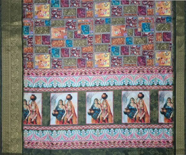 Multicolor_Polyester_Silk_Printed_Saree_For_Women