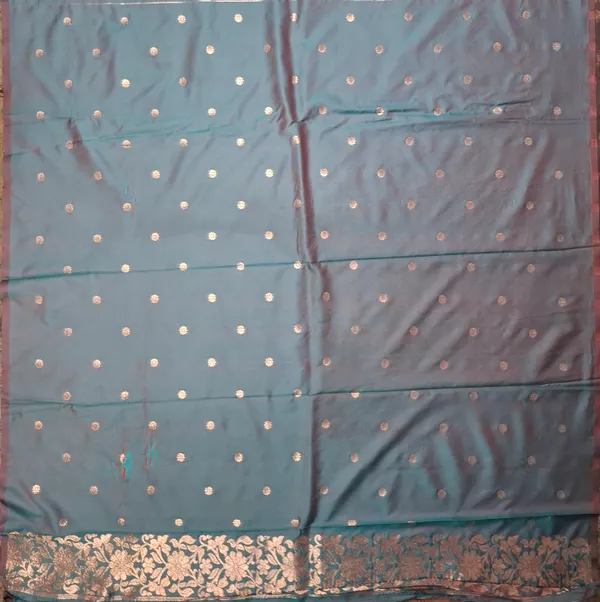 Blue_Poly_Banarasi_Silk_Floral_Border_Saree_For_Women