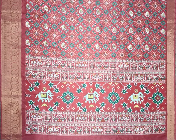 Red_Polyester_Silk_Digital_Printed_Woven_Border_Saree_For_Women