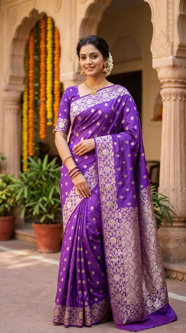 Purple_Poly_Banarasi_Silk_Zari_Woven_Saree_For_Women