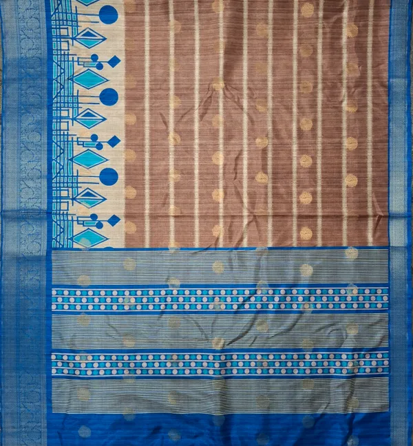 Brown_Polyester_Silk_Printed_Motif_Saree_For_Women