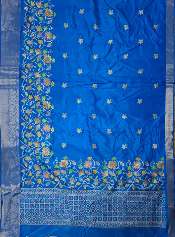 Blue_Polyester_Silk_Woven_Multicolour_Floral_Saree_For_Women