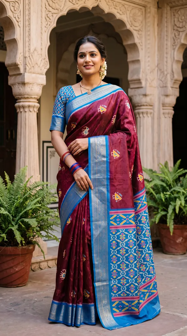 Maroon_Polyester_Silk_Printed_Ethnic_Saree_For_Women
