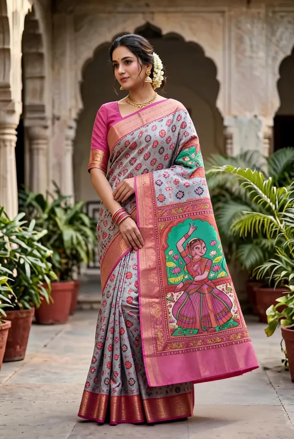 Pink_Polyester_Silk_Printed_Ethnic_Saree_For_Women