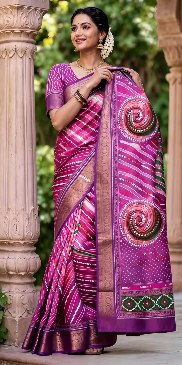Multicolor_Polyester_Silk_Printed_Saree_For_Women