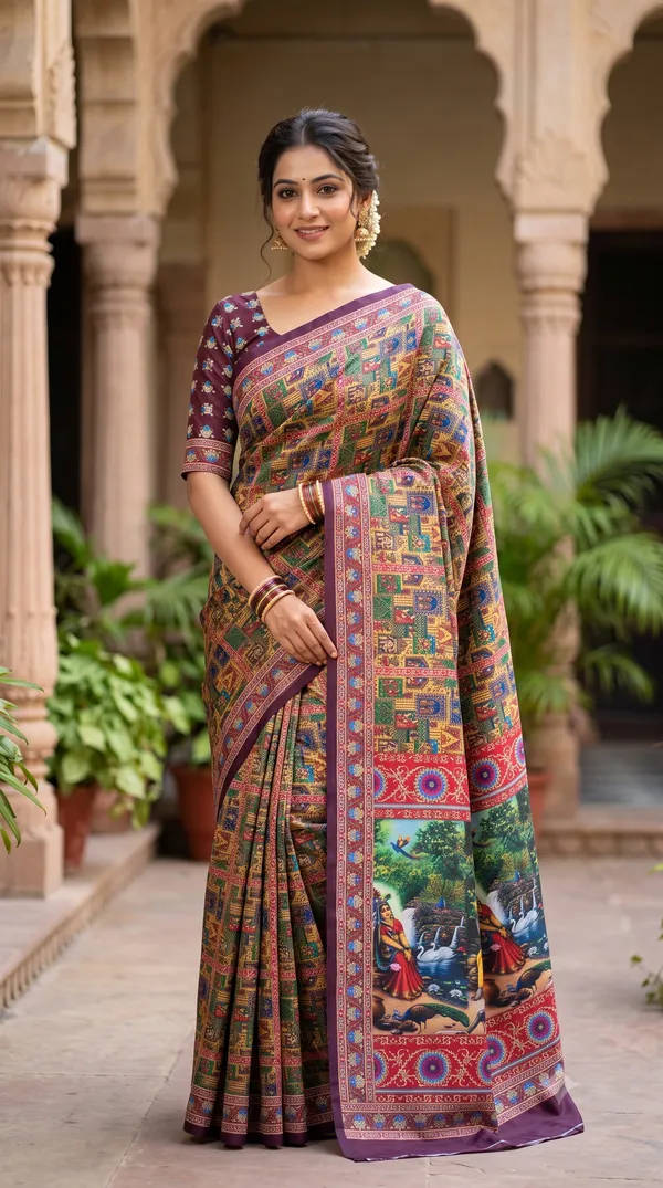 Multicolor_Polyester_Silk_Geometric_Printed_Saree_For_Women