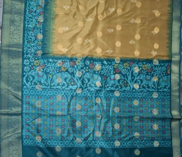 Mustard_Polyester_Silk_Brocade_Woven_Saree_For_Women
