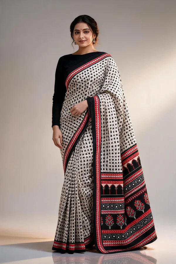 Grey_Polyester_Silk_Geometric_Printed_Saree_For_Women