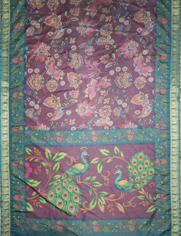 Purple_Polyester_Silk_Floral_Print_Saree_For_Women