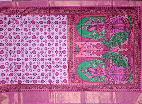 Pink_Polyester_Silk_Floral_Printed_Saree_For_Women