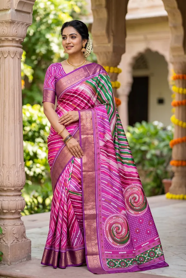 Multicolor_Polyester_Silk_Printed_Saree_For_Women