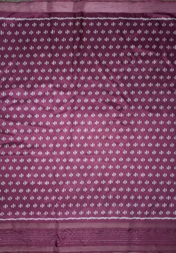Magenta_Poly_Cotton_Geometric_Diamond_Saree_For_Women