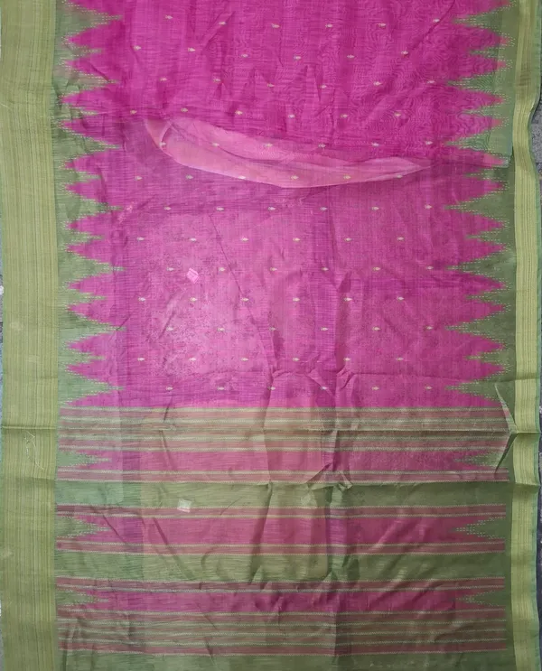 Pink_Poly_Cotton_Geometric_Woven_Saree_For_Women