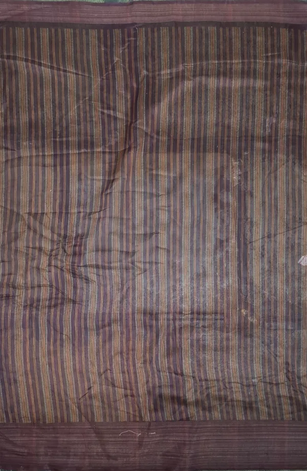 Mustard_Poly_Cotton_Woven_Striped_Saree_For_Women