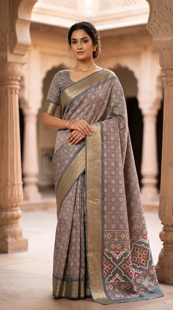 Grey_Polyester_Silk_Geometric_Printed_Saree_For_Women
