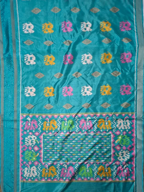 Blue_Poly_Cotton_Traditional_Motif_Printed_Saree_For_Women