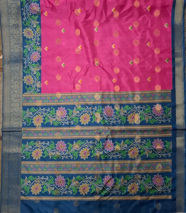 Pink_Polyester_Silk_Woven_Floral_Saree_For_Women
