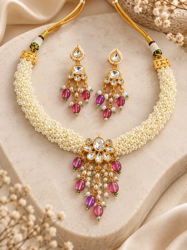 Gold_Tone_Pearl_Beaded_Necklace_Set_for_Women