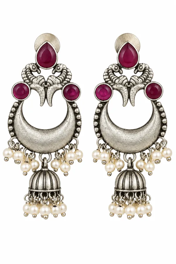 Silver_Oxidized_Chandbali_Jhumka_Earrings_For_Women