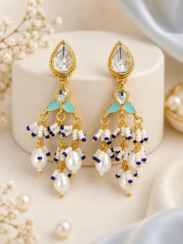 Gold_Tone_Pearl_Beaded_Drop_Earrings_for_Women